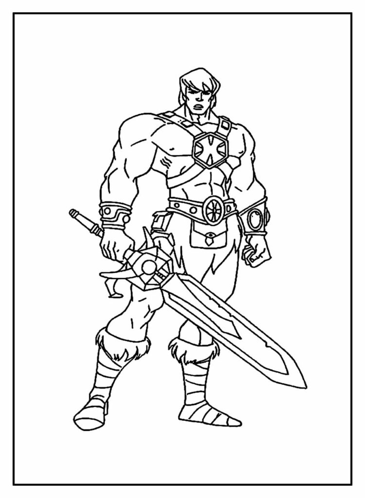 Desenho de He-Man para colorir