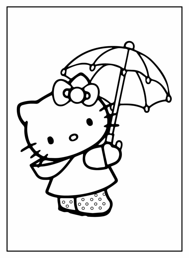 Desenhos da Hello Kitty para colorir - Bora Colorir