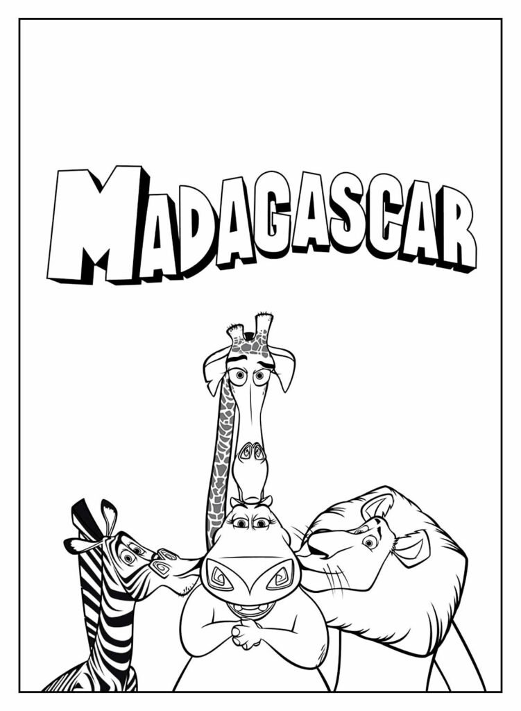 Modelos Madagascar para pintar