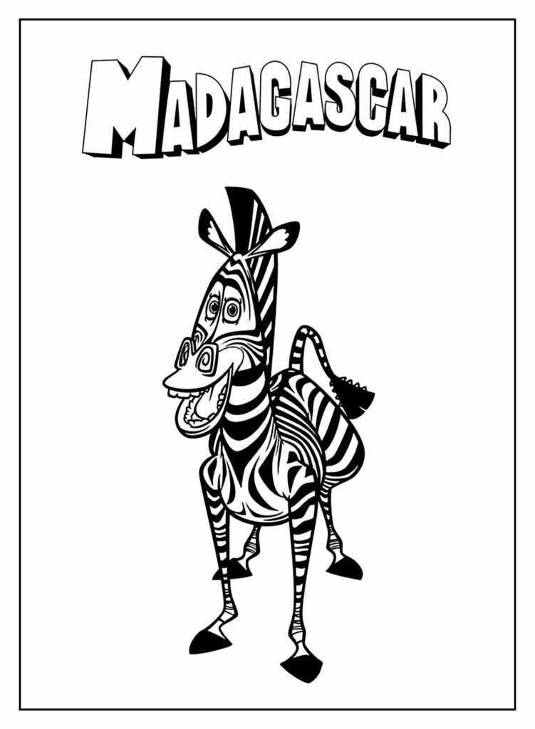 Imagem de Madagascar para pintar