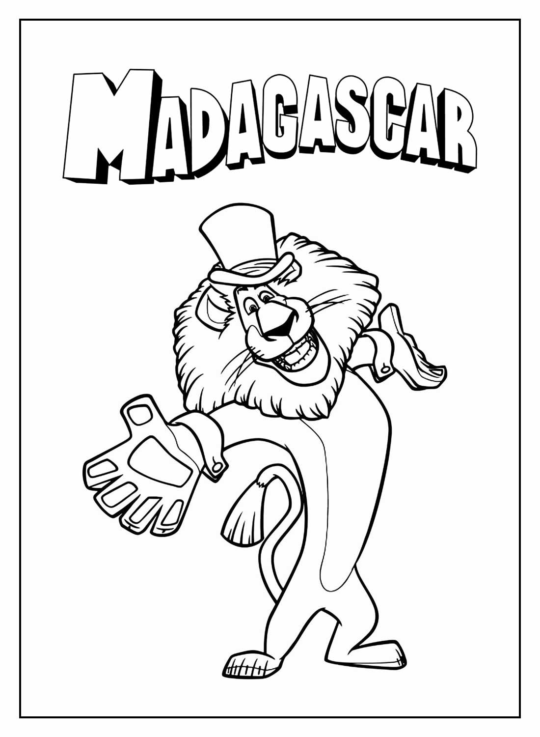 Desenhos de Madagascar para colorir - Bora Colorir