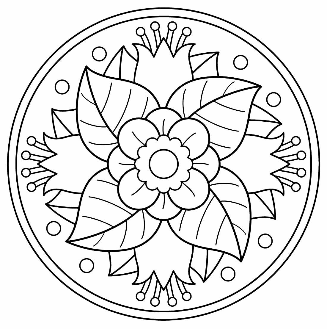 Desenhos de Mandala para colorir - Bora Colorir