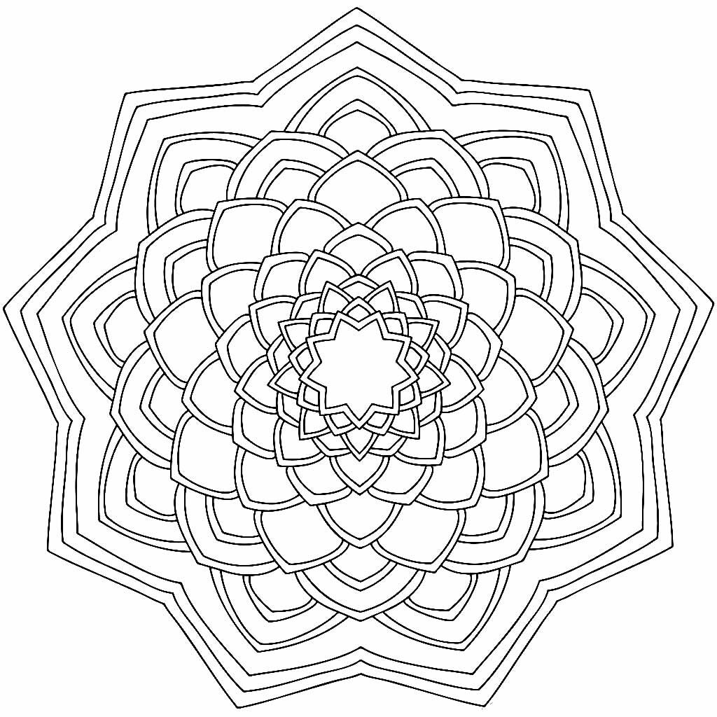 Desenho - Mandala - Imprimir - Colorir - Pintar