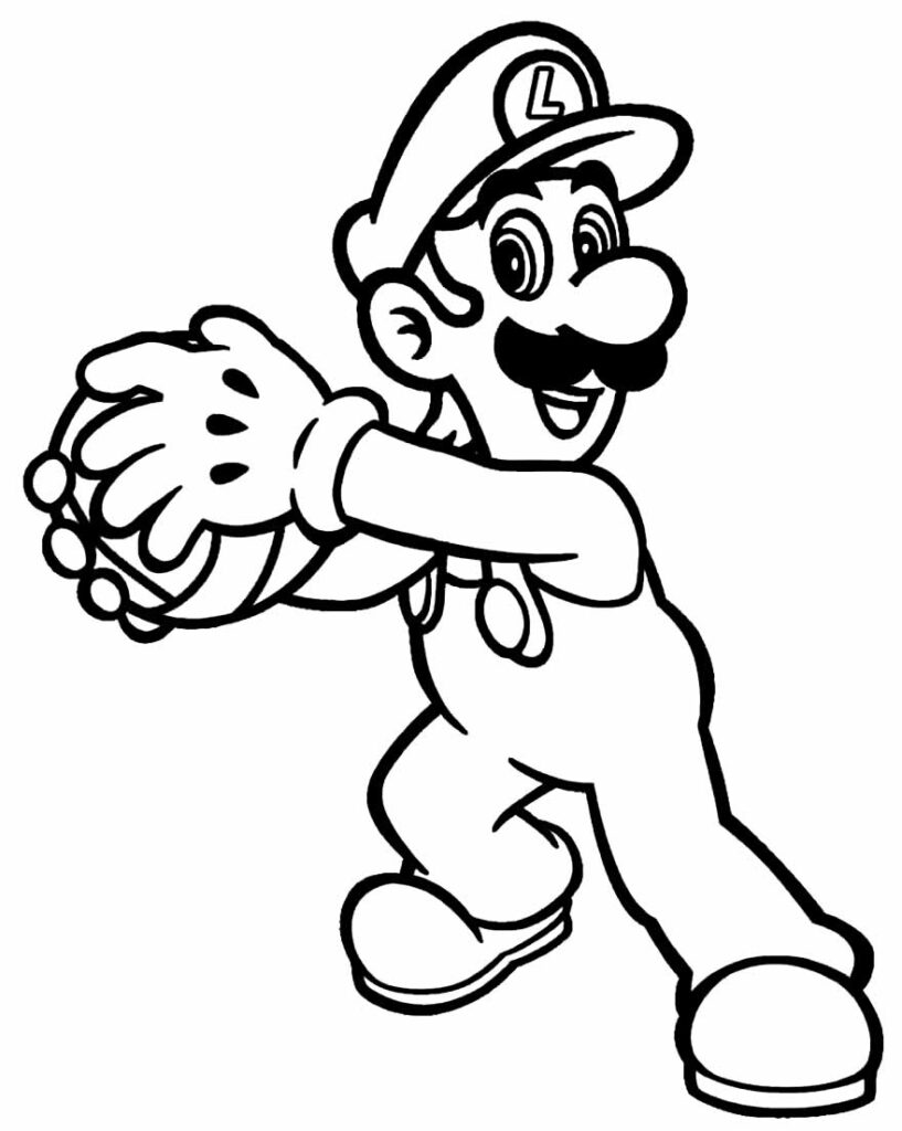 Desenho de Luigi para colorir - Mario Bros