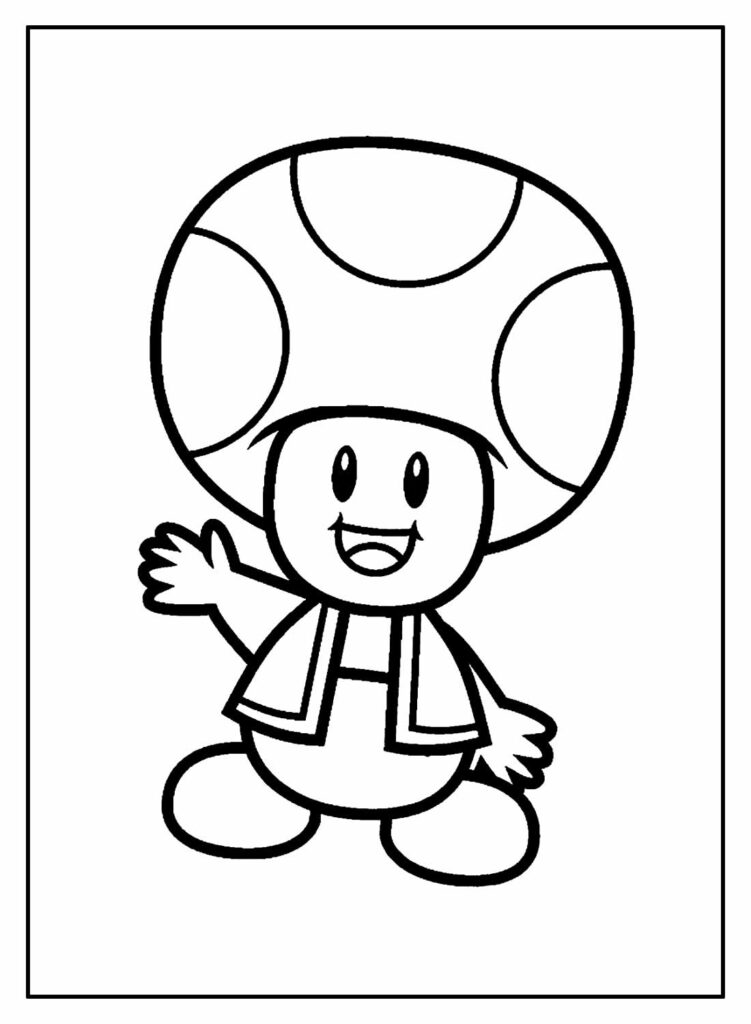 Cogumelo para colorir - Super Mario Bross