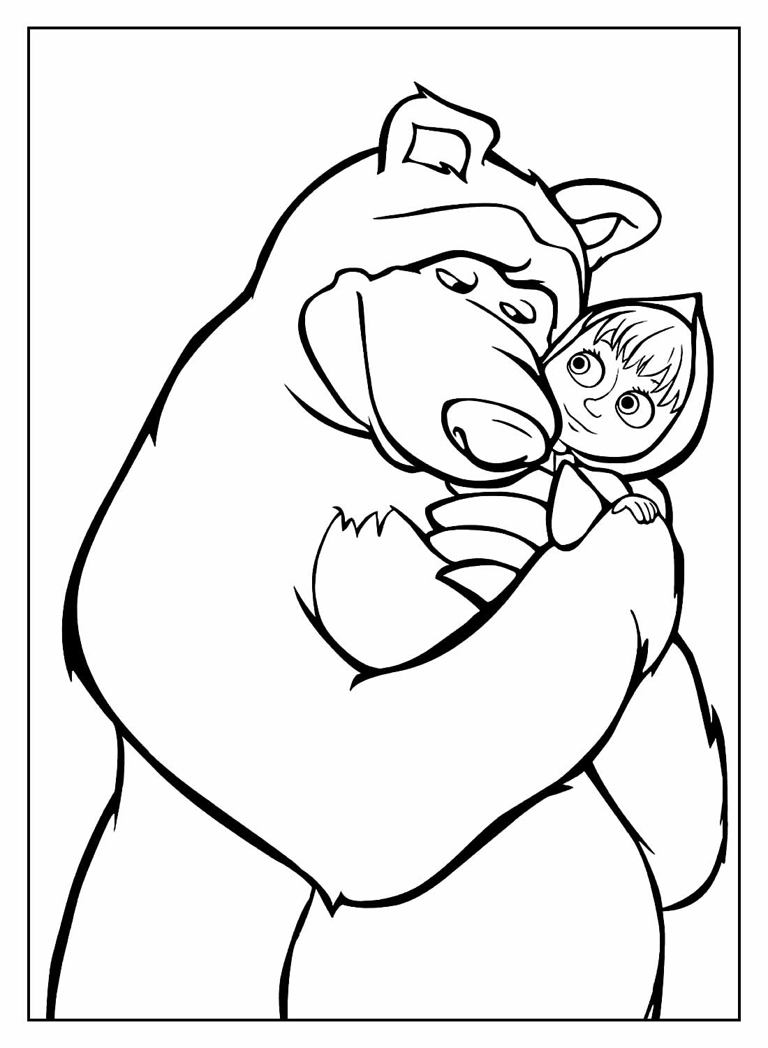 Desenhos de Masha e o Urso para colorir - Bora Colorir