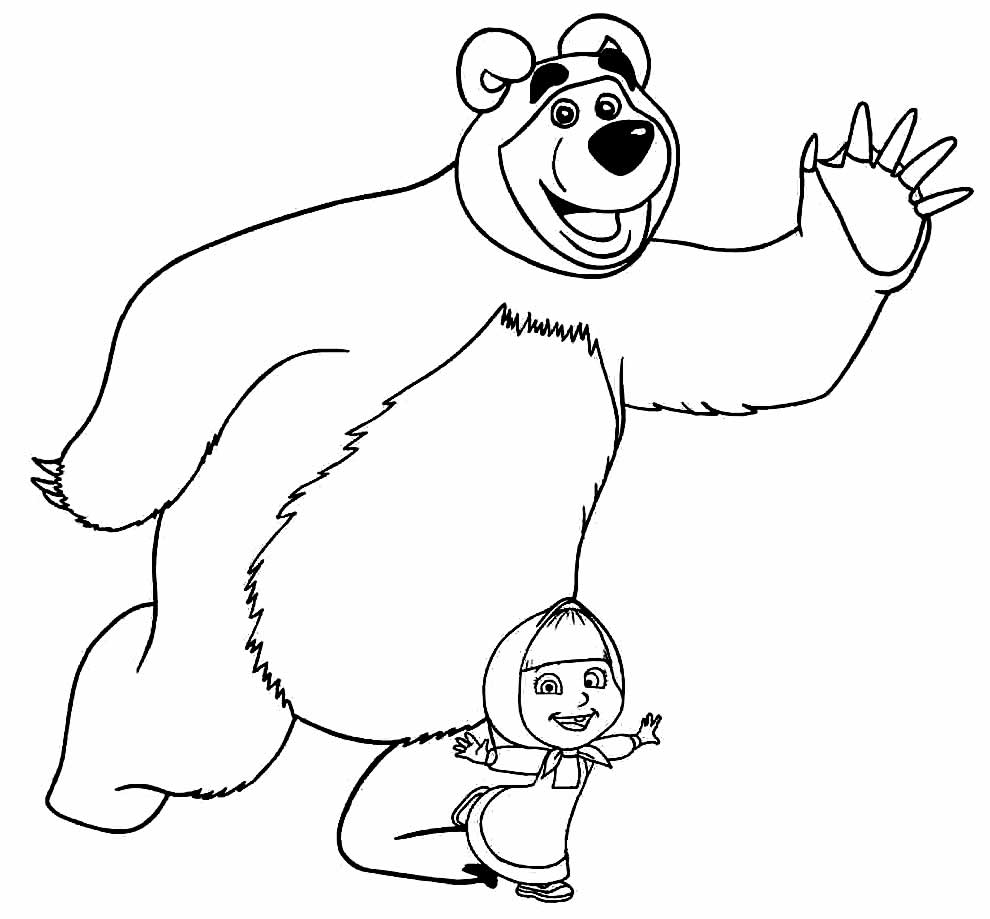 Pintar desenhos da Masha e o Urso