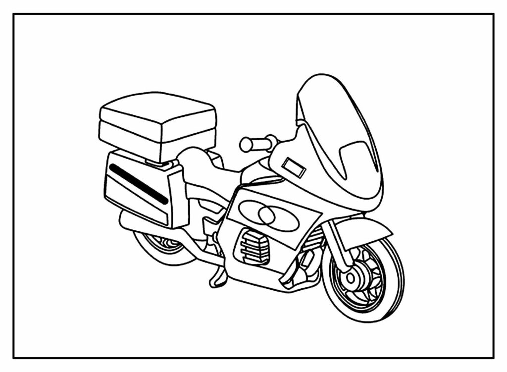 40+ Desenhos de Moto Empinando para Imprimir e Colorir/Pintar