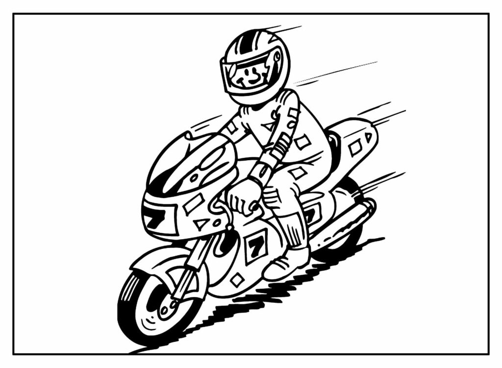 Desenhos de Moto para colorir - Bora Colorir