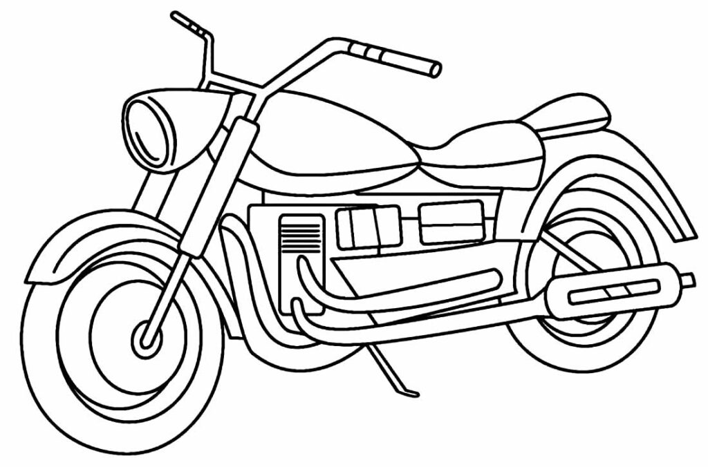 página para colorir de moto da polícia para crianças 12902431