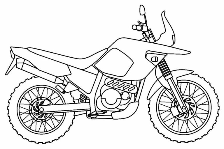 Desenhos de Moto para colorir - Bora Colorir