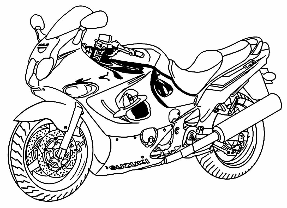 Desenhos de Moto para colorir - Bora Colorir