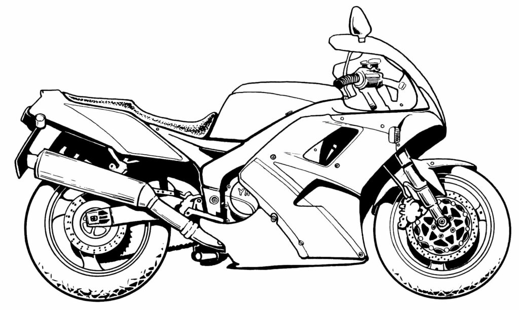 Desenho de Moto do Kaio pintado e colorido por Kellynda o dia 13