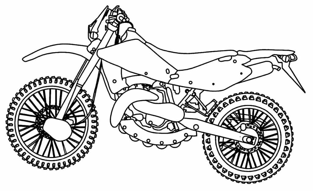 Desenho de Motoqueiro na estrada para colorir - Tudodesenhos