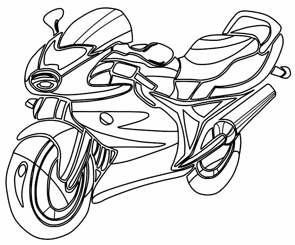 Desenhos de Moto para Colorir - Curso Completo de Pedagogia