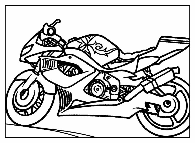 Desenhos de Moto para colorir - Bora Colorir