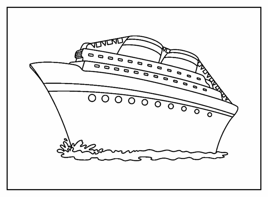 Desenho de Navio para pintar