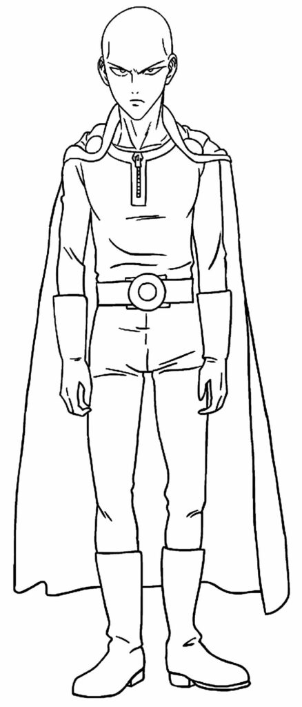 Desenho para colorir do One Punch Man