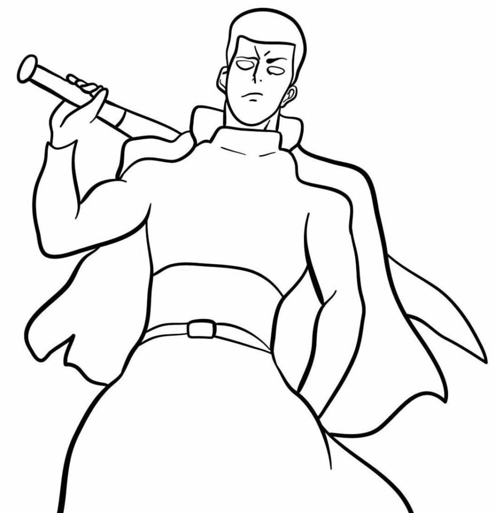 Desenho de One Punch Man Pintar