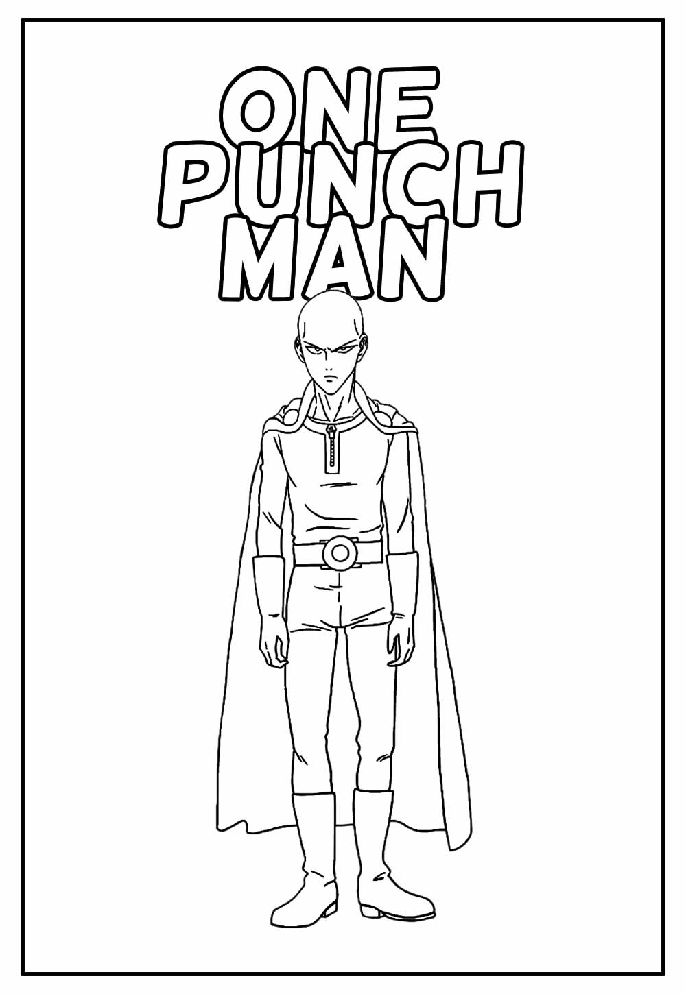 Desenho do One Punch Man para colorir