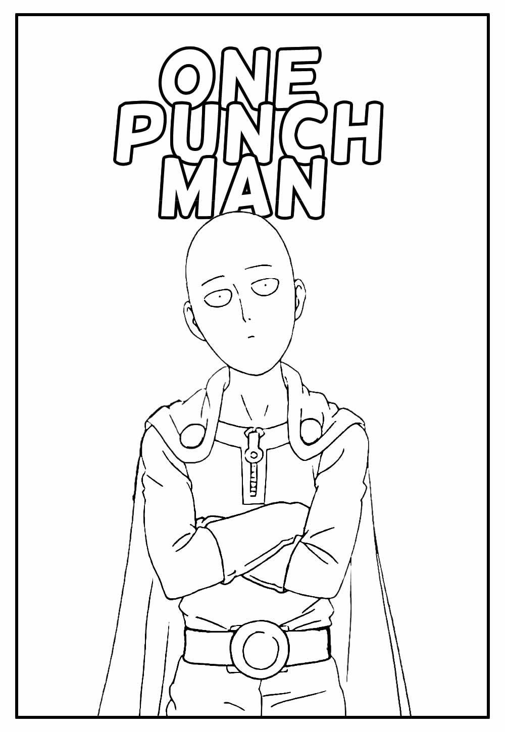 Desenho do One Punch Man para pintar