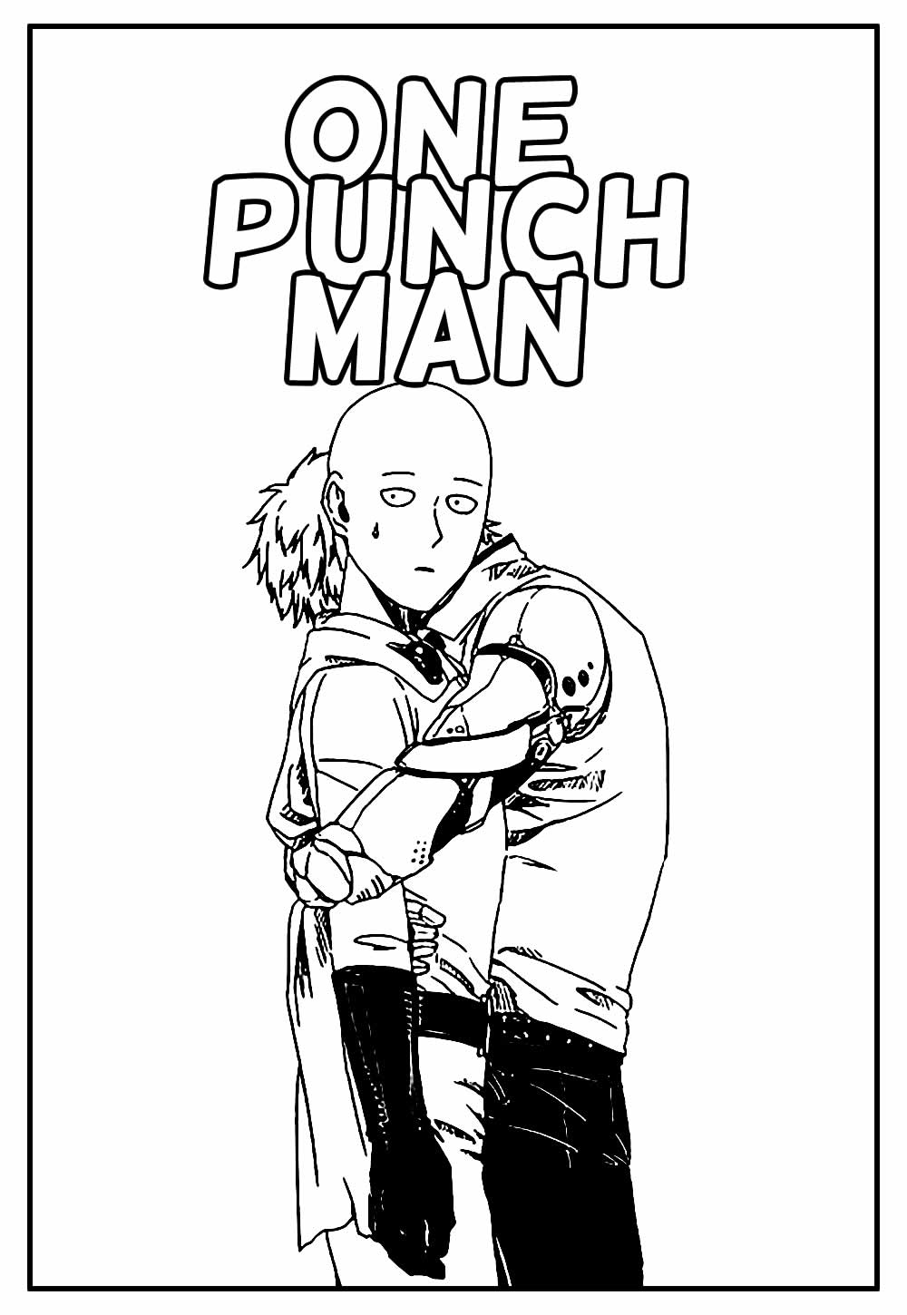 Desenho Educativo do One Punch Man para colorir