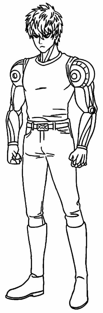 Desenho para pintar de One Punch Man