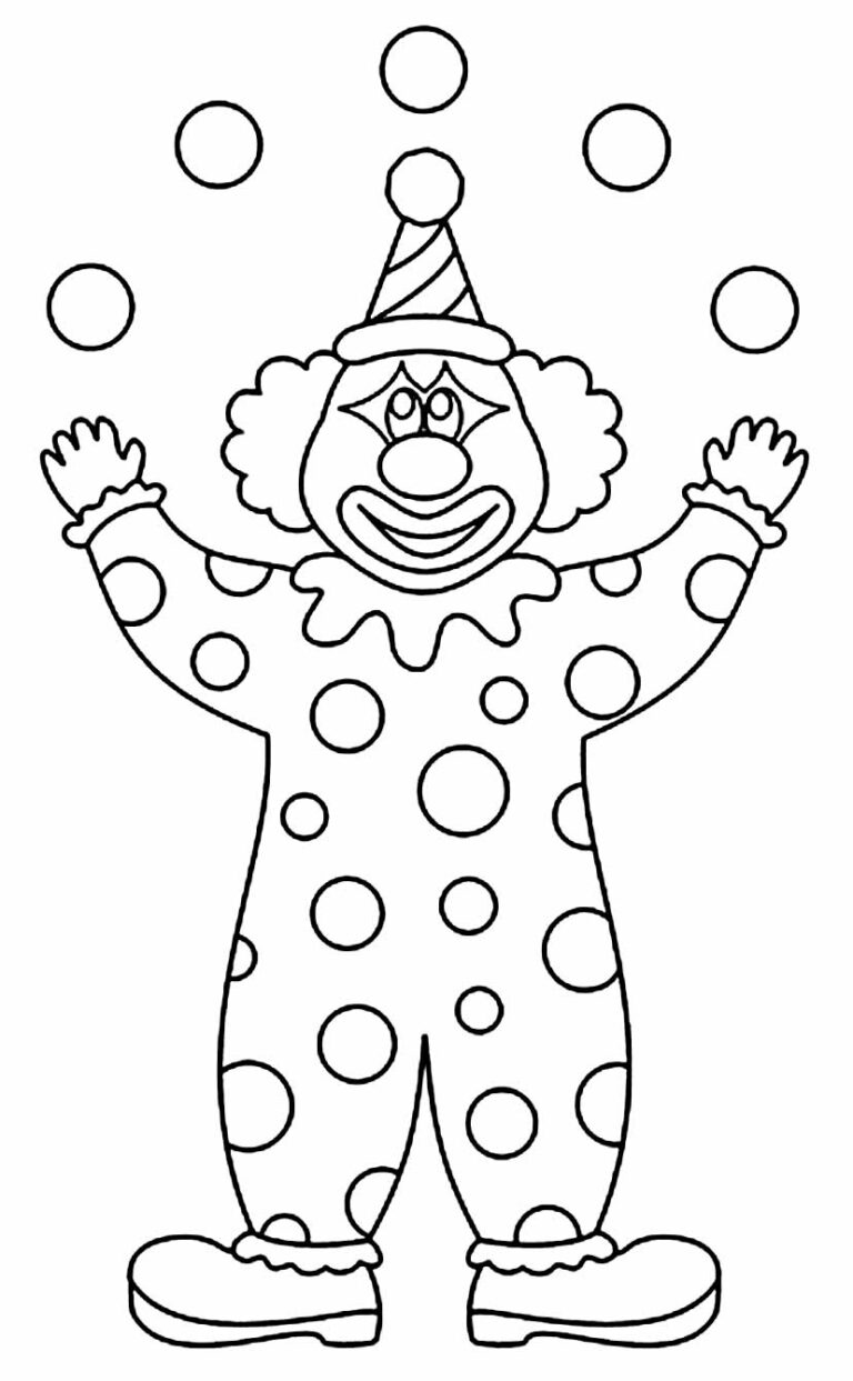 Desenhos de Palhaço para colorir - Bora Colorir