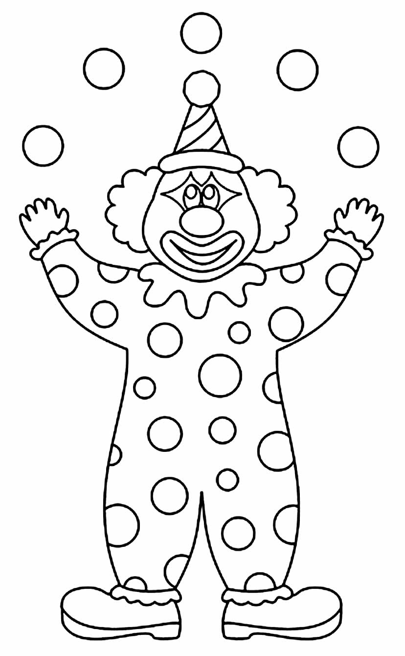 Desenhos de Palhaço para colorir - Bora Colorir