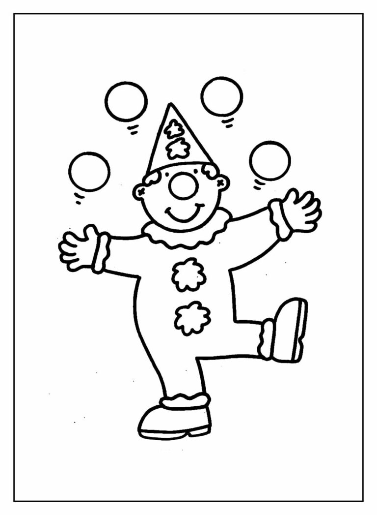 Desenhos de Palhaço para colorir - Bora Colorir
