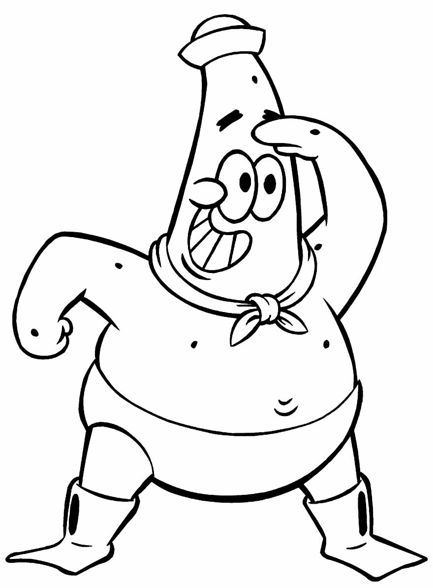 Desenhos do Patrick para colorir - Bora Colorir