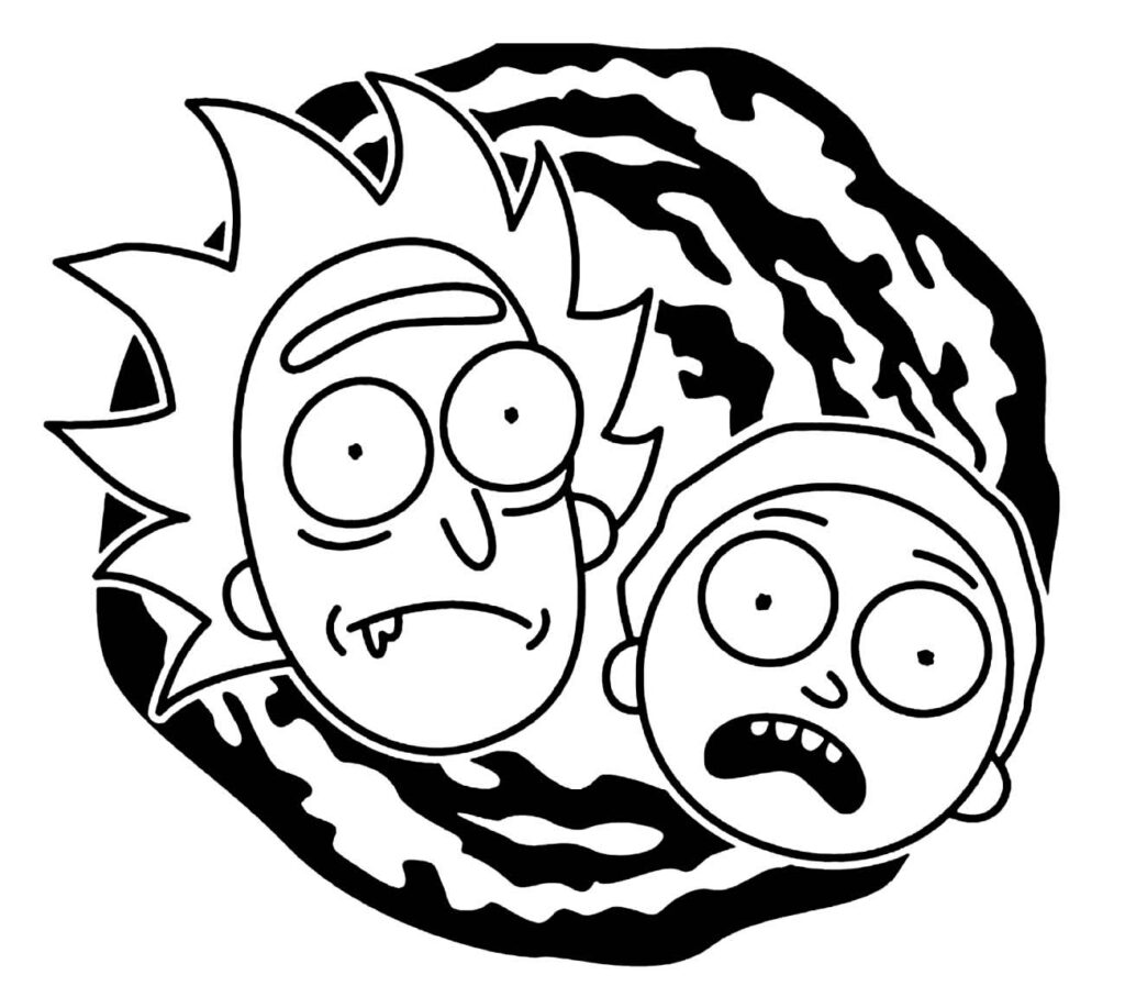 Rick e Morty para colorir