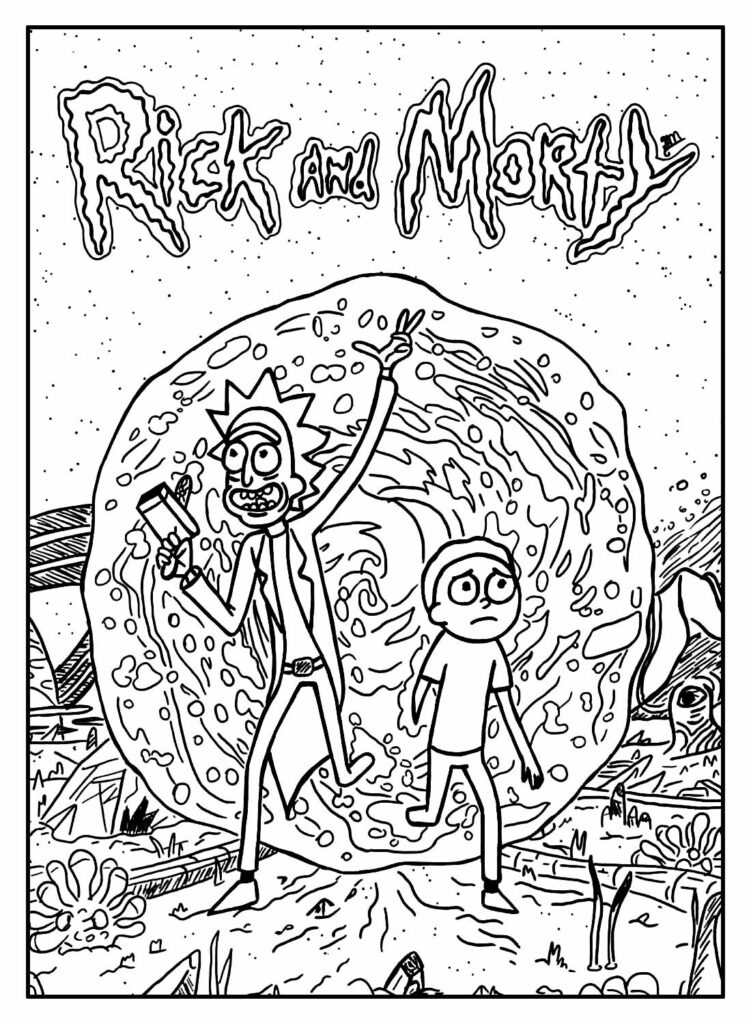 Desenho Rick e Morty Pintar
