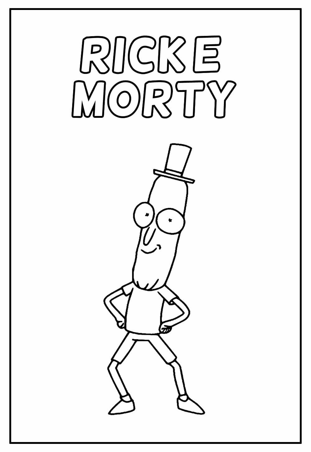 Desenho de Rick e Morty para imprimir e pintar