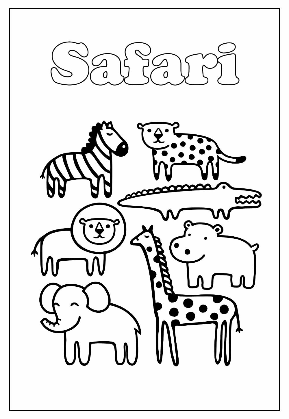 Desenhos Safari Colorir