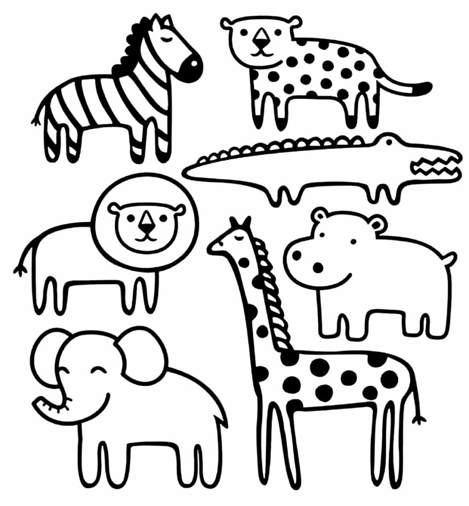 Desenhos de Safari Colorir