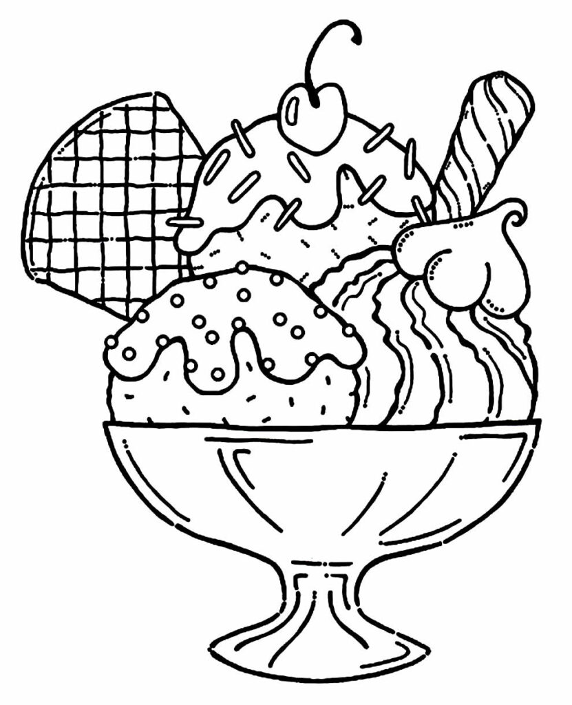 Desenho de sorvete para colorir, #desenhodesorveteparapintar  #desenhosparapintar, Desenhos par…