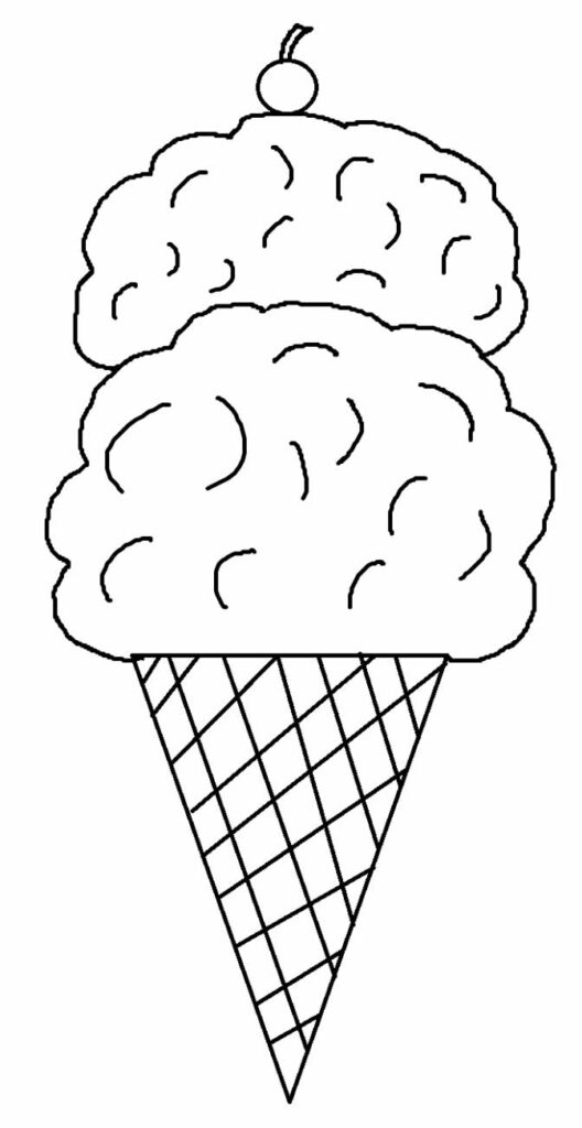 Desenhos de sorvete para colorir para crianças