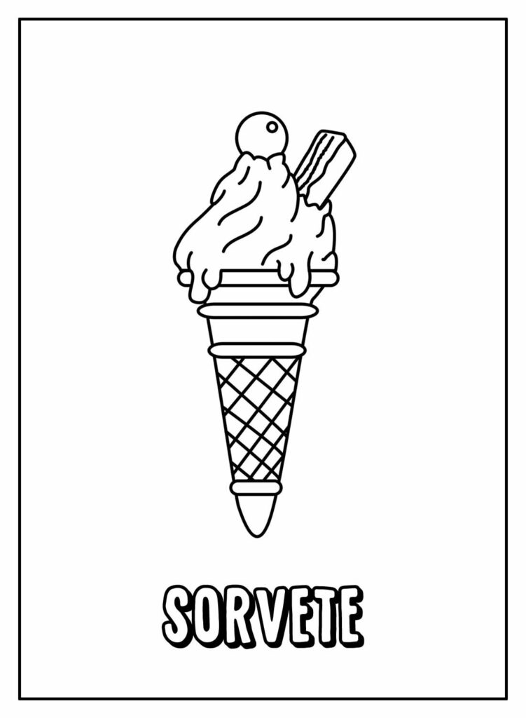 BAUZINHO DA WEB - BAÚ DA WEB : Desenho de sorvete para colorir, pintar,  imprimir - sorvetes mol…