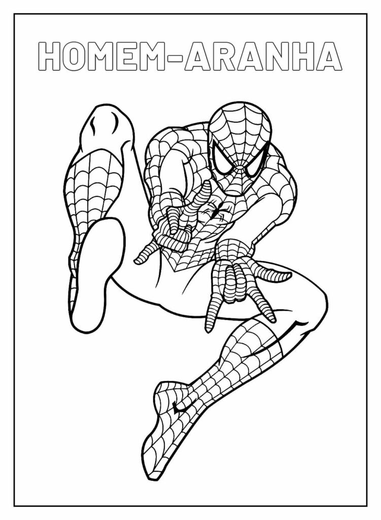 Desenhos para pintar do Homem-Aranha