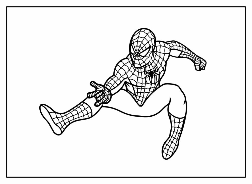Desenho do Homem-aranha para colorir