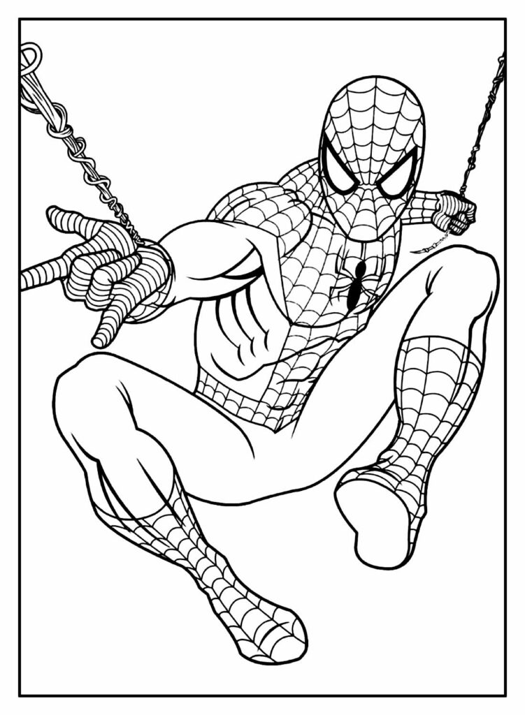 Homem-aranha para colorir