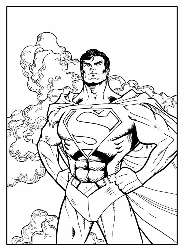 Super-Homem para colorir e pintar