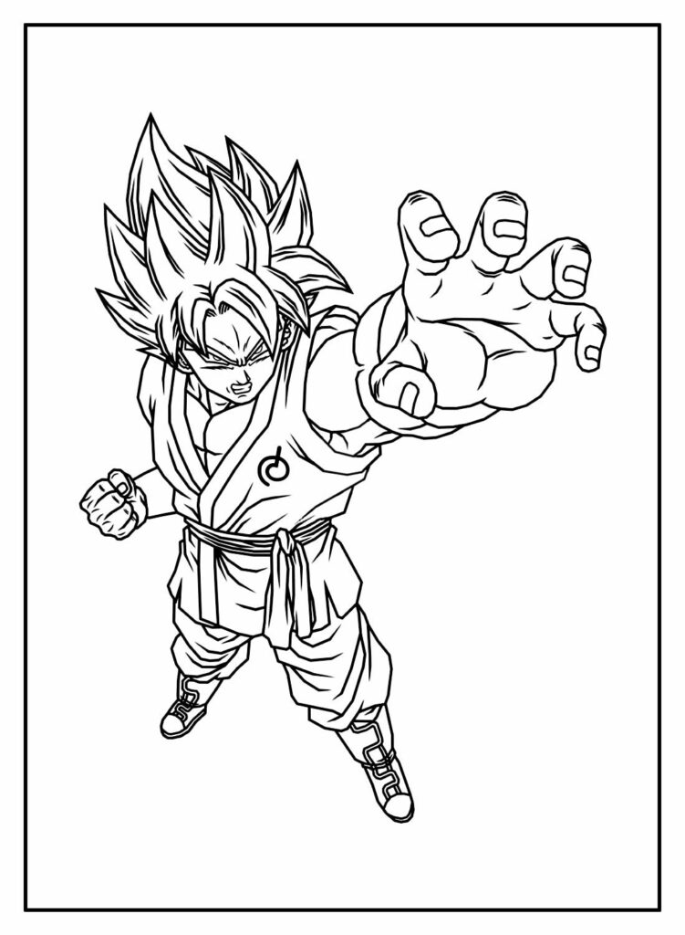 Desenhos de Goku para pintar