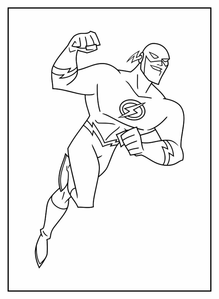 Desenho do Flash para colorir