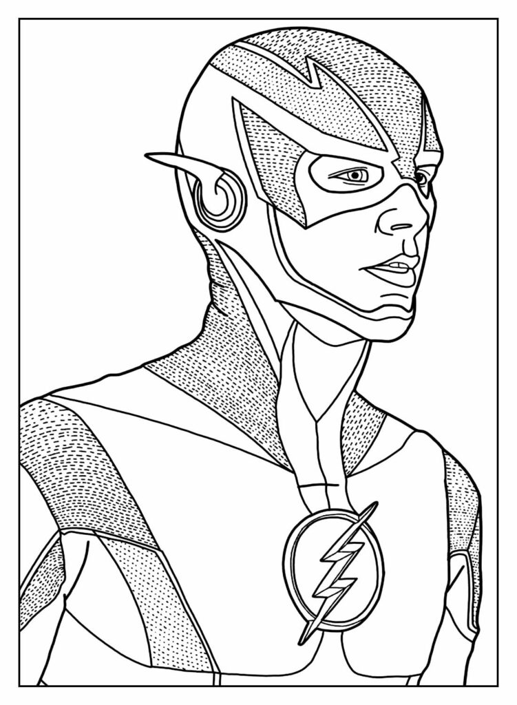 Desenho Super-herói Flash Colorir Pintar