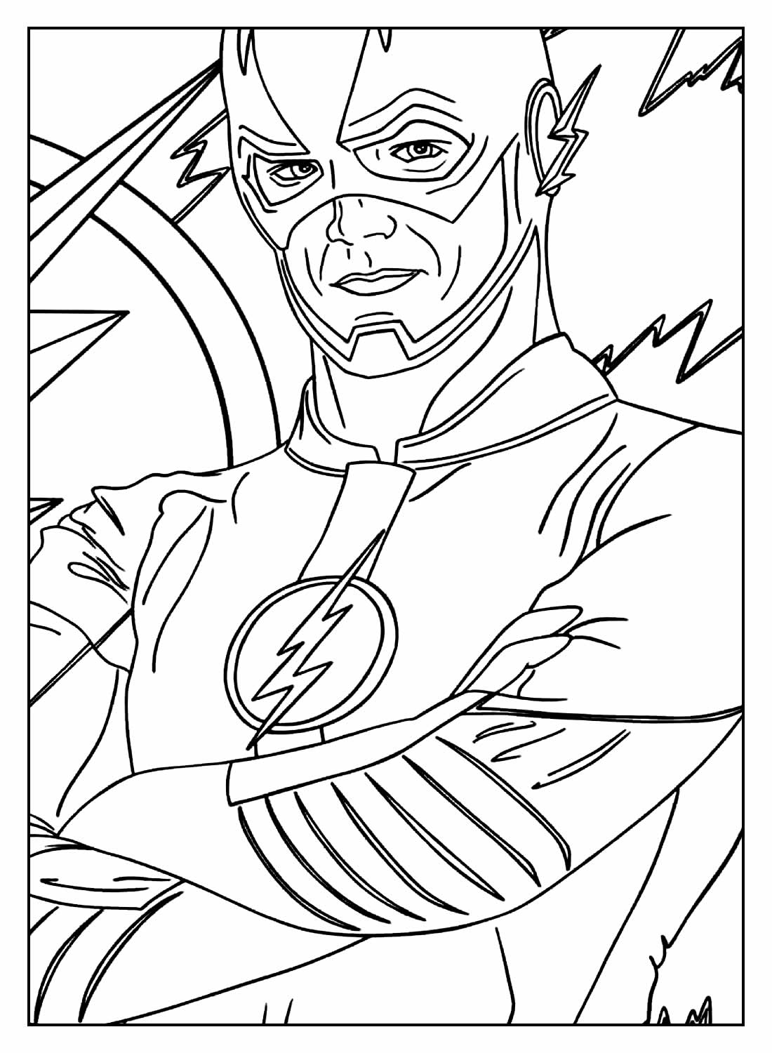 Desenhos do Flash para colorir - Bora Colorir