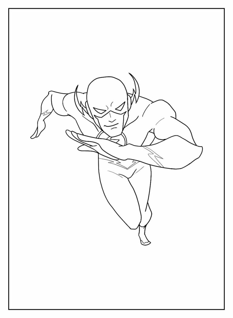 Desenhos do Flash para colorir - Bora Colorir
