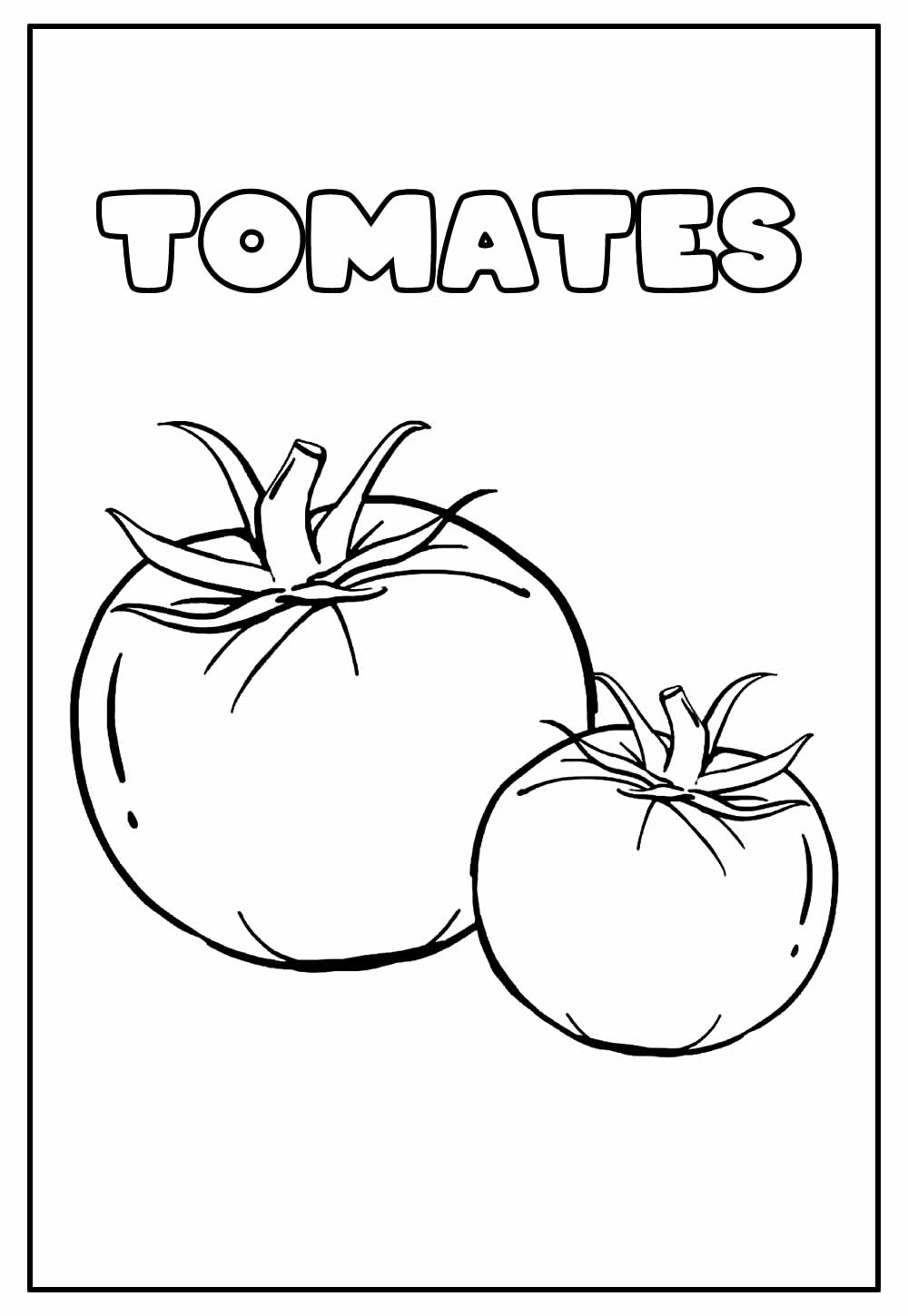 Desenho Educativo de Tomates para colorir