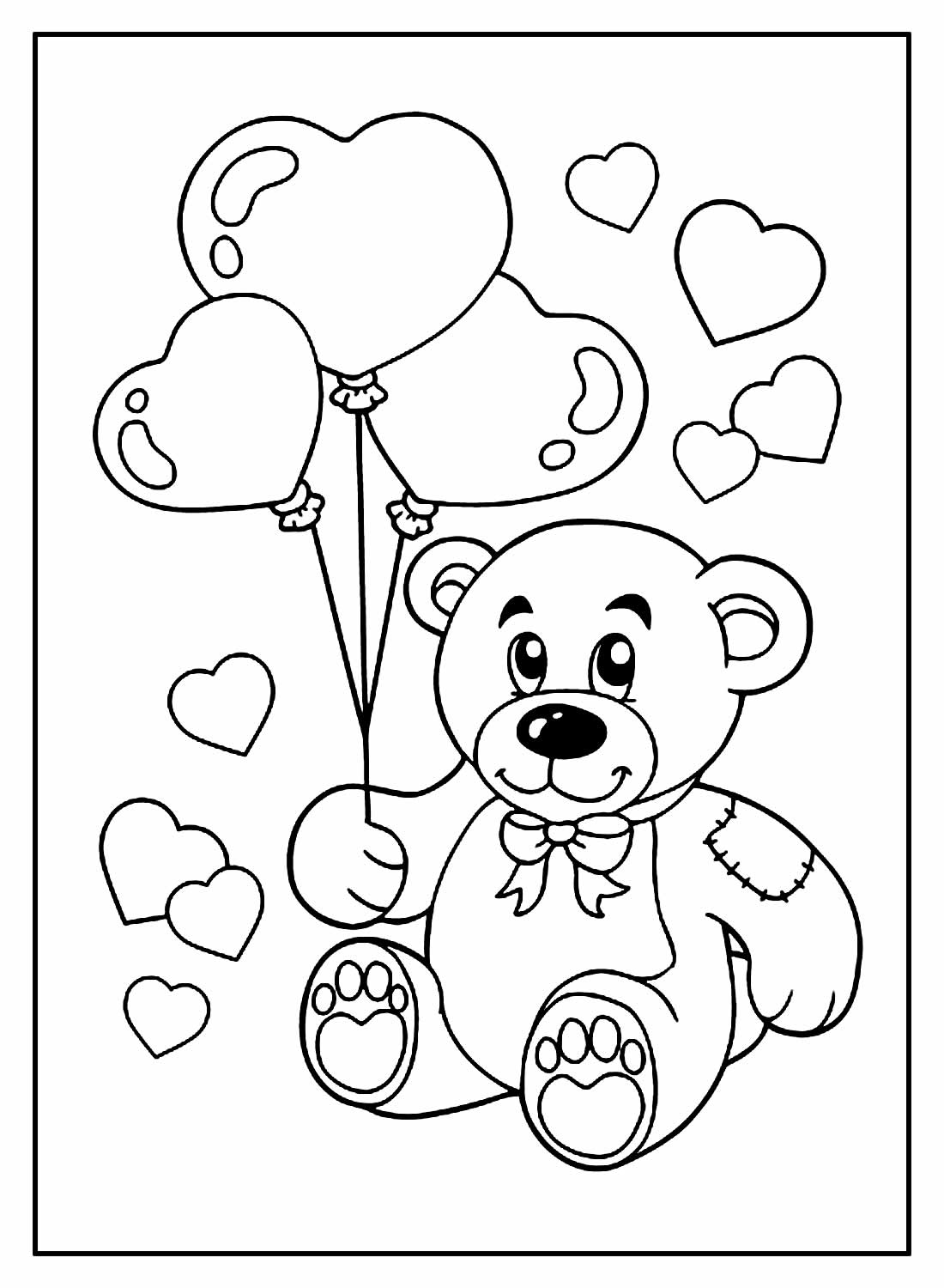 Desenhos de Ursinho para colorir - Bora Colorir